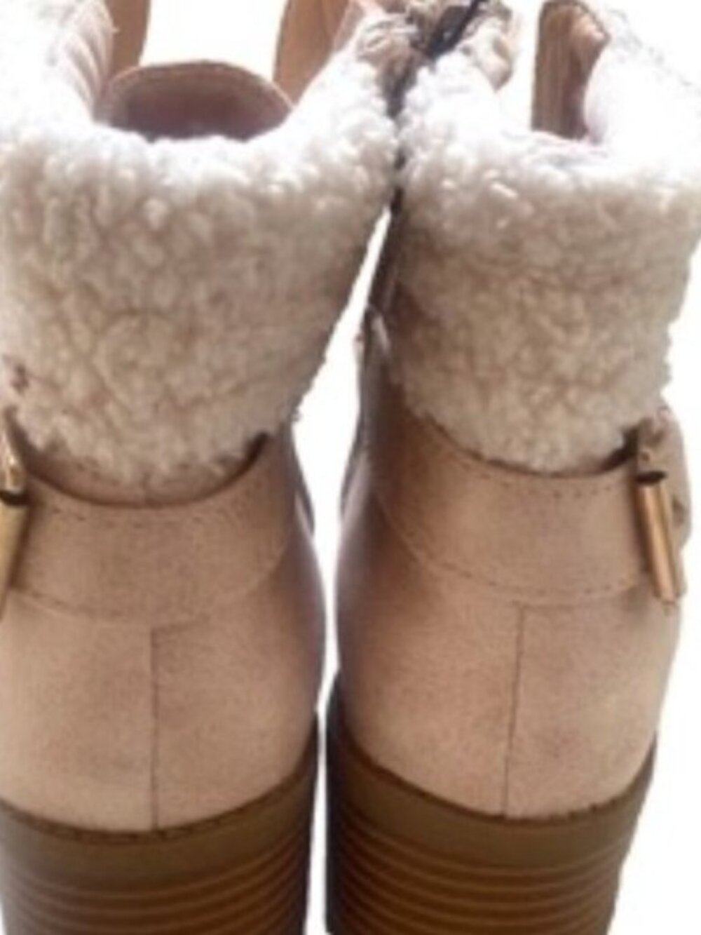 MIA Kids Little Annamaria Zipper Boots Beige Blush Size 3 - Picture 5 of 6